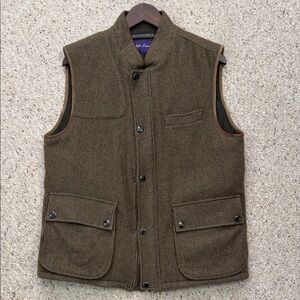 Ralph Lauren Purple Label Olive Wool Vest